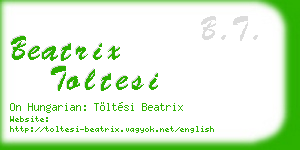 beatrix toltesi business card