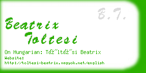 beatrix toltesi business card